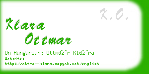 klara ottmar business card